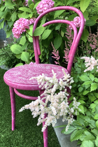 Shabby chic - pink chair - Lymington New Forest Hampshire