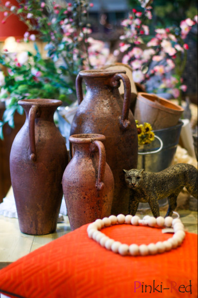 Shabby chic - pottery jugs - Lymington New Forest Hampshire