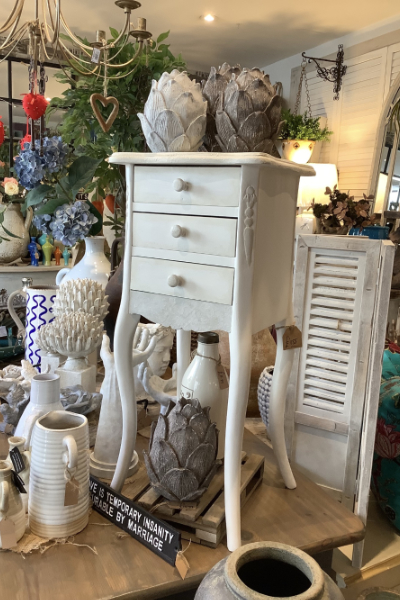 Shabby chic - bedside cabinet - Lymington New Forest Hampshire